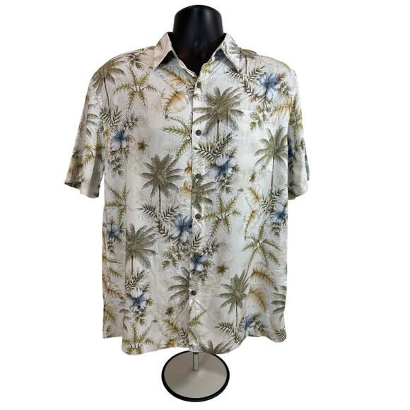 Island Shores Men’s Floral Hawaiian Button Down, M - Picture 1 of 5